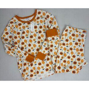 The Company Store Women's XXL Snug Fit Pajama Set Pumpkin Candy Fall Autumn NWT